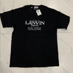 Dept de la Gallerie LANVIN Black Logo T-Shirt Men’s size Large
